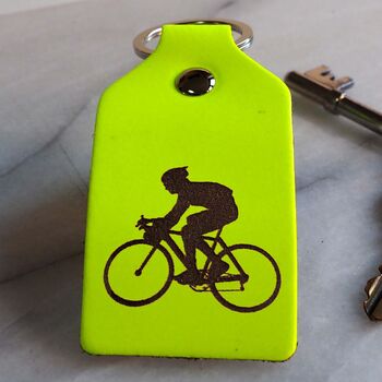 Cyclists Leather Key Ring, 8 of 12
