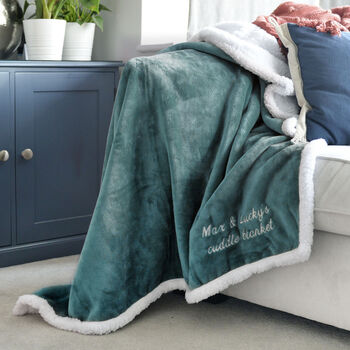 Personalised Charcoal And White Super Soft Blanket, 10 of 12