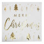 Gold Foiled Merry Christmas Paper Napkins, thumbnail 2 of 3