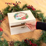 Personalised Snowman Wreath Christmas Eve Box, thumbnail 3 of 4