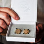 Personalised Walnut Wood Groom And Coordinate Cufflinks, Wedding, thumbnail 2 of 5