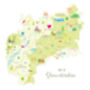 Personalised Gloucestershire Map: Add Favourite Places, thumbnail 2 of 4