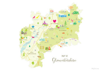 Personalised Gloucestershire Map: Add Favourite Places, 2 of 4