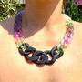 Chunky Multi Coloured Acrylic Link Necklace, thumbnail 1 of 5