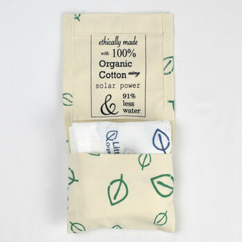 Organic Cotton Hankies Set Of Three In A Fabric Bag, 8 of 12