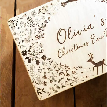 Personalised Christmas Eve Box With Robin Design, 2 of 4