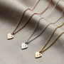 Personalised Mini Heart Initial Birthstone Necklace, thumbnail 1 of 8