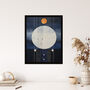 Abstract Solar Eclipse Moon Lover Space Wall Art Print, thumbnail 4 of 6