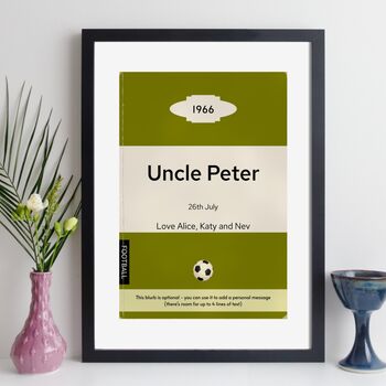 Personalised 60th Birthday Print 1966 Book Cover Gift, 7 of 12