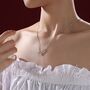 Organic Shape Baroque Pearl Pendant Lariat Necklace, thumbnail 4 of 10