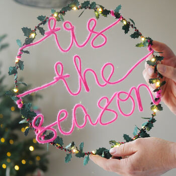 Tis The Season Holly Fairy Light Wreath, 2 of 12