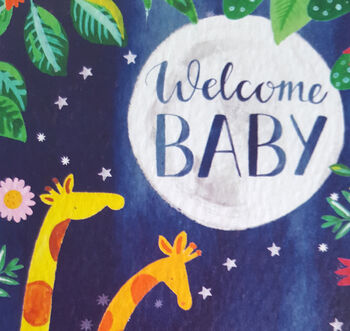 Giraffe Welcome Baby Card, 4 of 5