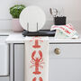 Organic Tea Towels | Lobster, thumbnail 4 of 6
