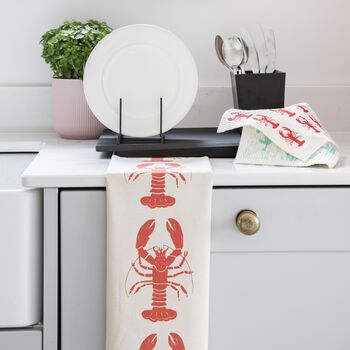 Organic Tea Towels | Lobster, 4 of 6