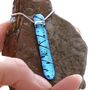Ice Blue Glass And Sterling Silver Pendant Necklace, thumbnail 8 of 12