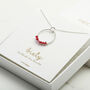 60th Birthday Circle Birthstone Necklace Gift For Her, thumbnail 1 of 7