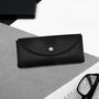 Handmade Personalised Rounded Black Leather Hard Glasses Case, thumbnail 1 of 5
