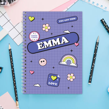 Personalised 'Good Vibes' Notebook, 6 of 9