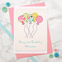 'Balloons' Handmade Girls First Birthday Card, thumbnail 1 of 4