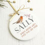 Red Robin Personalised Bauble, thumbnail 2 of 2