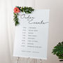 Minimal Script Order Of Events Wedding Sign, thumbnail 1 of 3