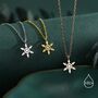 Sterling Silver Very Small Snowflake Pendant Necklace, thumbnail 2 of 12