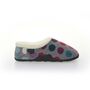 Florence Grey Pink Purple Spot Women's Slippers Indoor/Garden Shoes, thumbnail 3 of 9