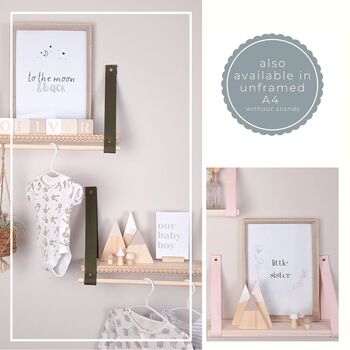 Freestanding Nursery Art Prints For Shelves, 7 of 12