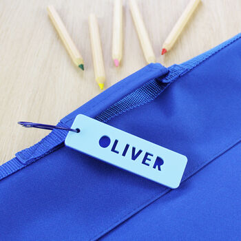 Two Tone Personalised Name Bag Tag, 6 of 11