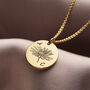 Engraved Birth Flower Initials Necklace, thumbnail 1 of 12