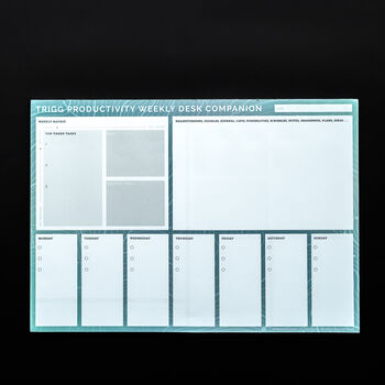 Trigg A3 Productivity Weekly Desk Pad Companion, 3 of 12