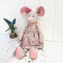 Personalised Linen Toy Mouse, thumbnail 1 of 2