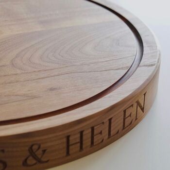 Personalised Round Wooden Cheese Boards, 4 of 9