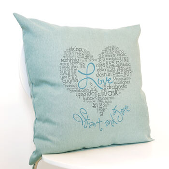 Personalised Love Typographic Cushion, 5 of 5