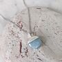 The Orb Aquamarine March Birthstone Necklace, Silver, thumbnail 1 of 8