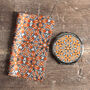 Orange Fox Flower Compact Mirror And Lens Cloth, thumbnail 4 of 12