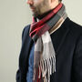 Men's Personalised Rusty Check Scarf, thumbnail 6 of 12