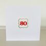 80th Handmade Card, thumbnail 2 of 3