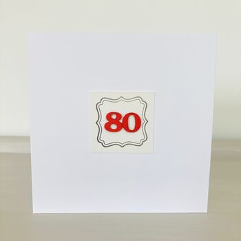 80th Handmade Card, 2 of 3