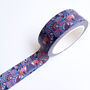 Blue Dusk Fox Washi Tape 15mm, thumbnail 1 of 6