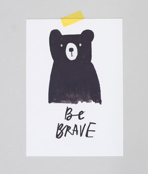 'Be Brave' Bear Print, 8 of 8