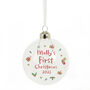 Baby's First Christmas Custom Glass Bauble, thumbnail 2 of 3