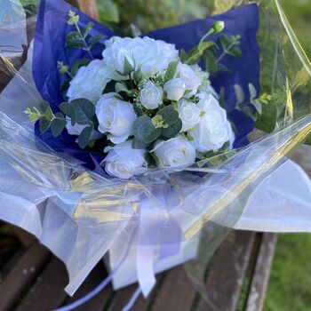 White Rose Gift Bouquet, 10 of 12