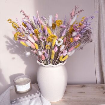Spring Pastel Dried Flower Arrangement For Home Decor, 2 of 8