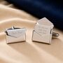 Personalised Envelope Cufflinks With Message, thumbnail 1 of 7