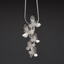 Silver Orchid Pearl Headband, Becomes A Pendant, thumbnail 4 of 4