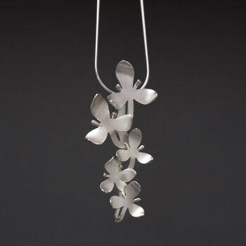 Silver Orchid Pearl Headband, Becomes A Pendant, 4 of 4