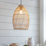 Woven Rattan Domed Pendant, thumbnail 1 of 2