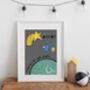 Personalised Space Print For Child's Bedroom, thumbnail 1 of 2