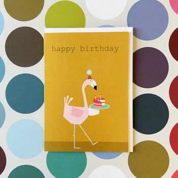 Flamingo Happy Birthday Card, 5 of 5